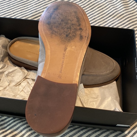 Light grey suede mules - Picture 3 of 5